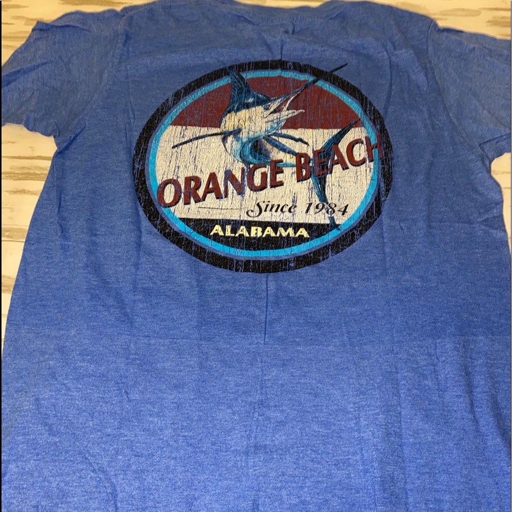 Orang Beach Alabama T shirt size small blue